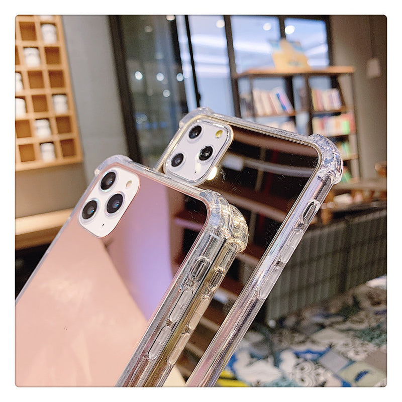 Étui de téléphone miroir pratique avec miroir