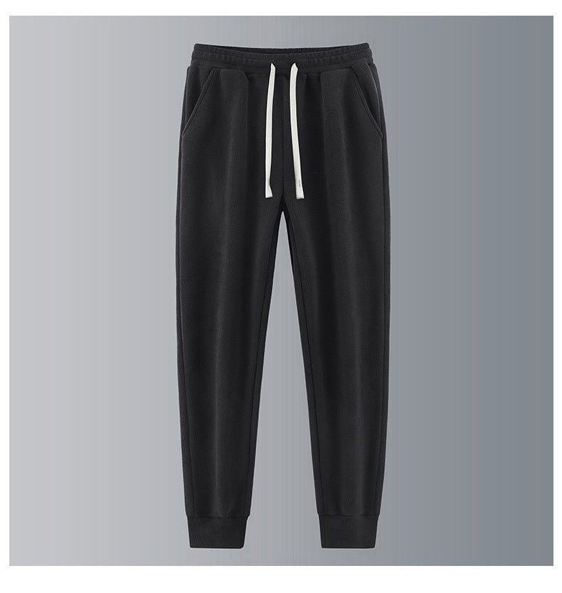 Polyester Men's Polar Fleece Thickened Warm Suit Loose Lapel Comfortable Coat Fashion Casual Complete Set