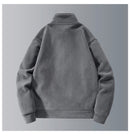 Polyester Men's Polar Fleece Thickened Warm Suit Loose Lapel Comfortable Coat Fashion Casual Complete Set