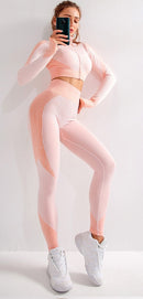 Nahtlose Workout Yoga Sets frauen leggings