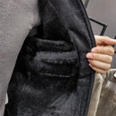 Deerskin velvet jacket youth Korean style lapel