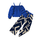 Long Sleeve Top Printed Pants Children And Teens Two-piece Suit