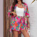 Elegantes zweiteiliges Hemd mit festlichem Blumendruck