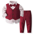 Boy's Waistcoat Suit Spring And Autumn Flower Girl Wedding Clothes Suit