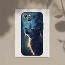 Coque souple pour téléphone avec loup aux yeux dominateurs