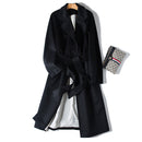 Manteau de transport en cachemire à manches raglan et effet ondulé