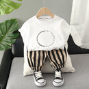 Boys Summer Suit Striped Sports