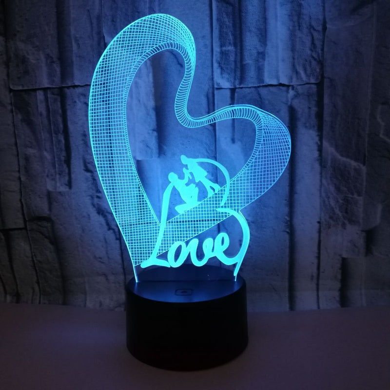 Liebe LIEBE 3D led buntes Nachtlicht
