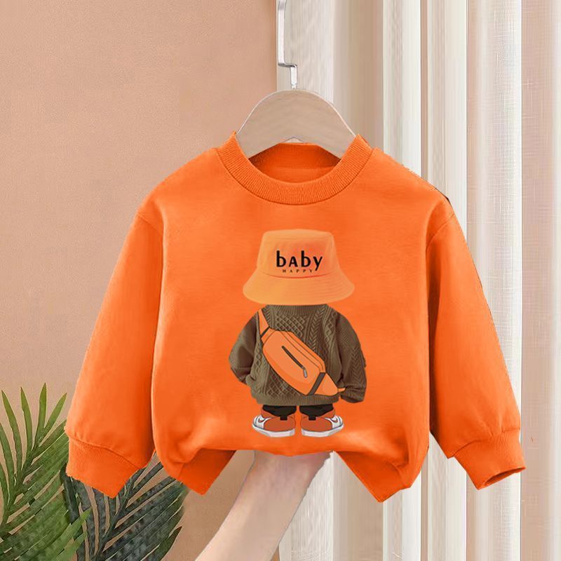 Boys Spring New Children's Autumn Leisure Sports Sweater Medium And Small Two-piece Suit Fashion