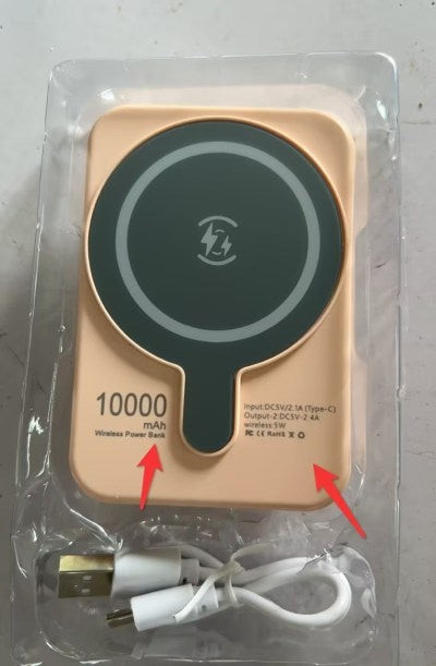 Mini batterie externe magnétique sans fil à charge rapide 5 000 mAh, portable