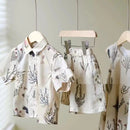 Sister-brother Clothes Dress Western Style Temperament Short Sleeve Shirt