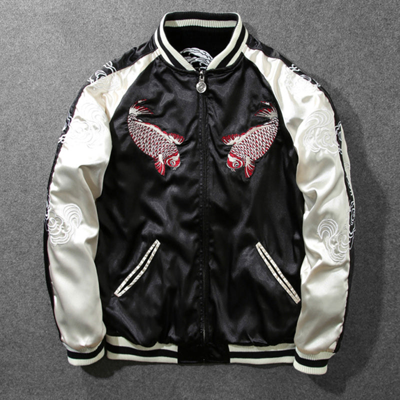 Heavy Industries Embroidered Baseball Uniform Jacket Men's Yokosuka Jacket