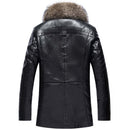Men's Fur Coat Leather Coat Medium Length
