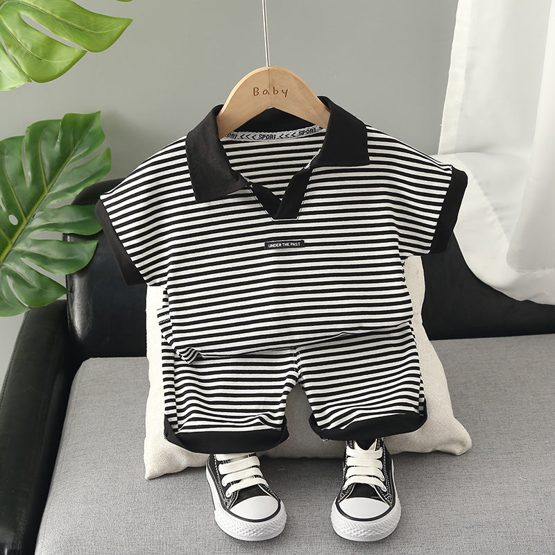 Boys Summer Suit Striped Sports