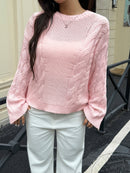 Leisure Minimalist Long Sleeve Sweaters Women's Clothing