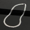 European and American hot selling men's flat side NK necklaces have a large chain of personality