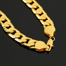 European and American hot selling men's flat side NK necklaces have a large chain of personality