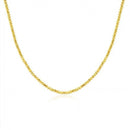 18K Gold Necklace Bungee Laser Bead Wave Bead Chain
