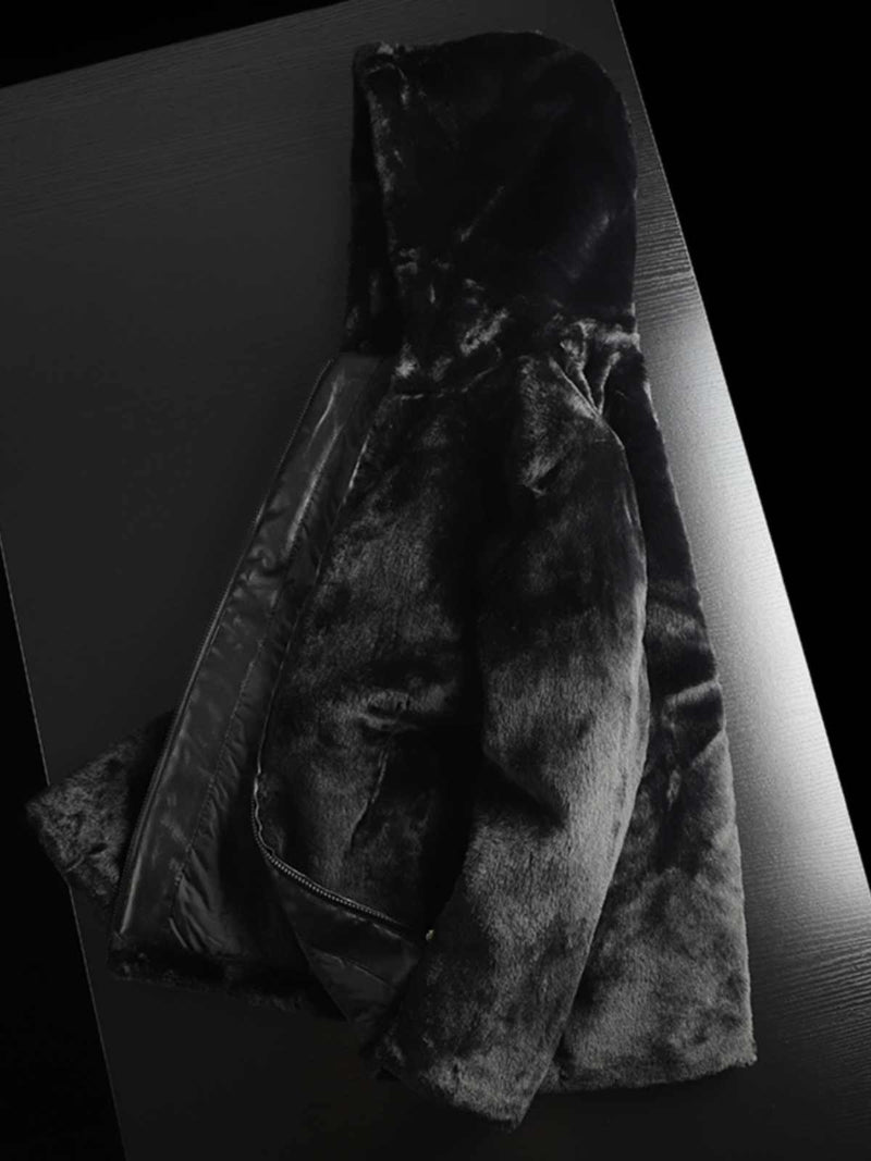 Winter New Men's Hooded Light Business Marten Overcoats Coat