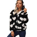 Women's Casual Double-sided Plush Hooded Jacket
