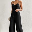 Ladies' Cross Leisure Vacation Lazy Backless Wide Leg Pants Camisole Skirt Jumpsuit