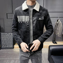 Deerskin velvet jacket youth Korean style lapel