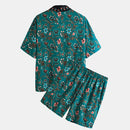 Lässiges Kurzarm-Hemd-Hosen-Set im Strandstil für Herren