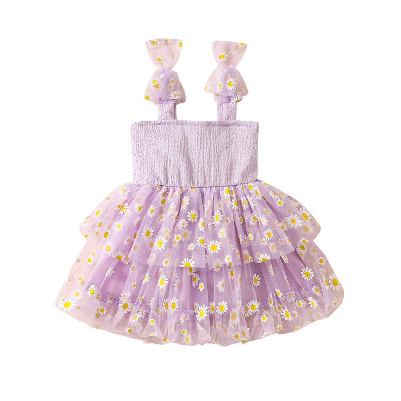 Flower Mesh Girls' Dress Suspenders
