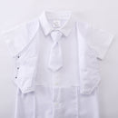 British Romper Baptism Dress Boys Baby Summer Bodysuit Baby Jumpsuit