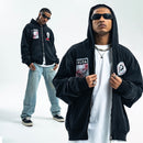 Fleecegefütterter Pullover mit Doppelreißverschluss für Herren und Damen im Wintermantel