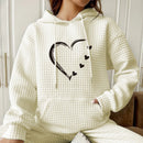 Autumn And Winter Women's New Hooded Long Sleeve Heart-shaped Sweater