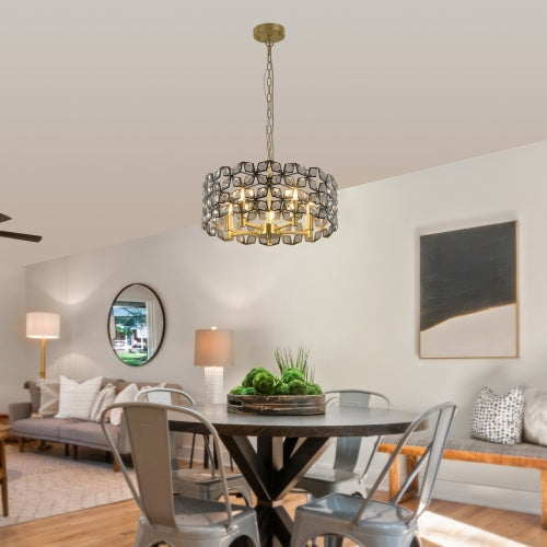 Modern Crystal Chandelier, Suitable For Living Room Round Crystal Lamp Luxury Home Decoration Lamps