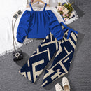 Long Sleeve Top Printed Pants Children And Teens Two-piece Suit