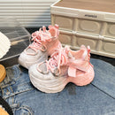 Thick Bottom Gradient Colorblock Daddy Shoes