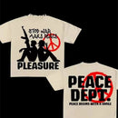 Retro Lockeres Kurzarm-Baumwolltop mit Rundhalsausschnitt Gothic