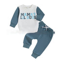 Fashion Personality Boy's Printed Sweater Suit