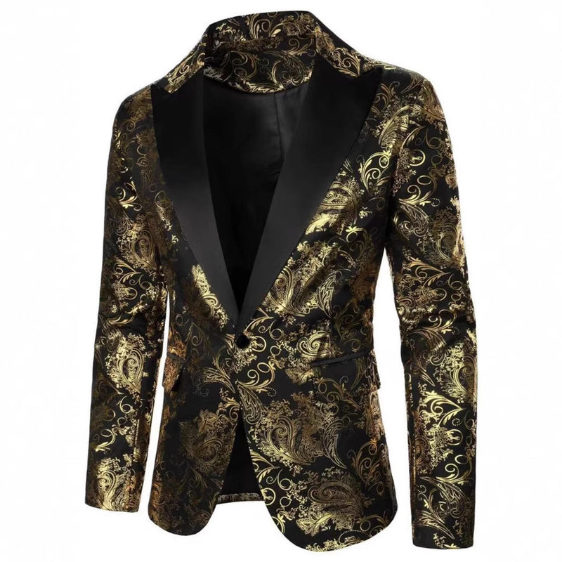 Men's Bronzing Printed Suit Jacket Fashion