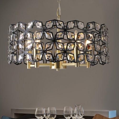 Modern Crystal Chandelier, Suitable For Living Room Round Crystal Lamp Luxury Home Decoration Lamps