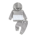 Boys Patchwork Hoodie Suit Fashion Casual