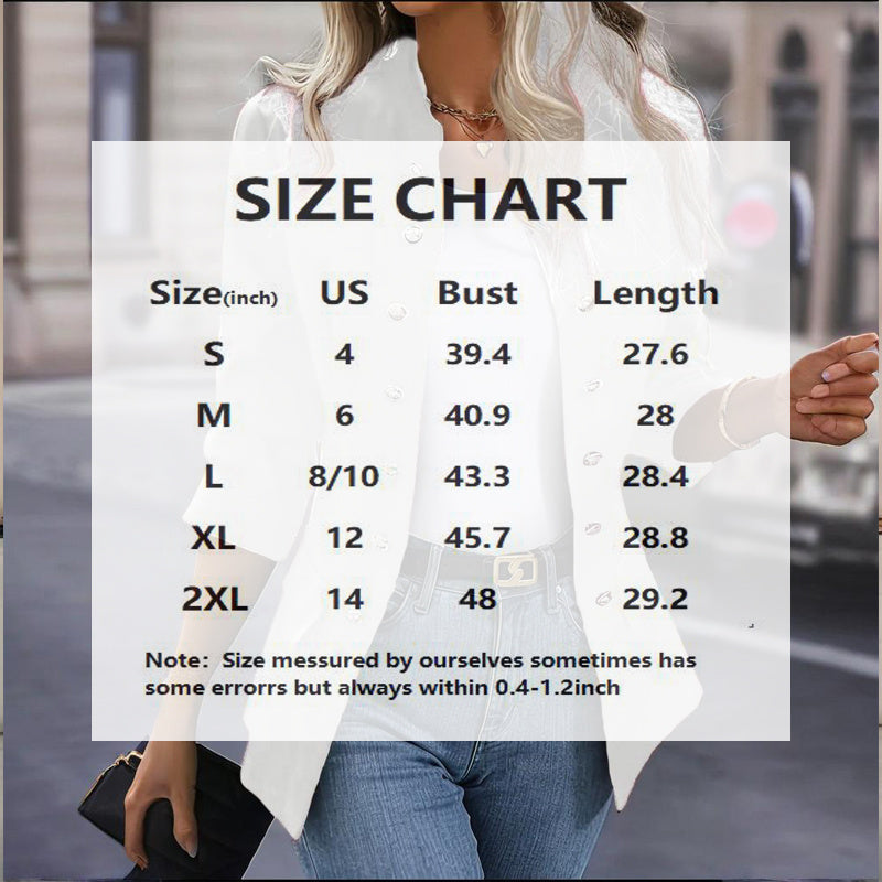 Women's Solid Color Stand Collar Double Breasted Long Sleeve Cardigan Office Casual Jacket For Spring&Fall