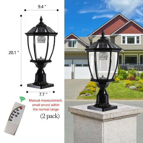 Solar Pillar Headlights With Dimmable LEDs - 2 Packs Unavailable Platforms- Temu