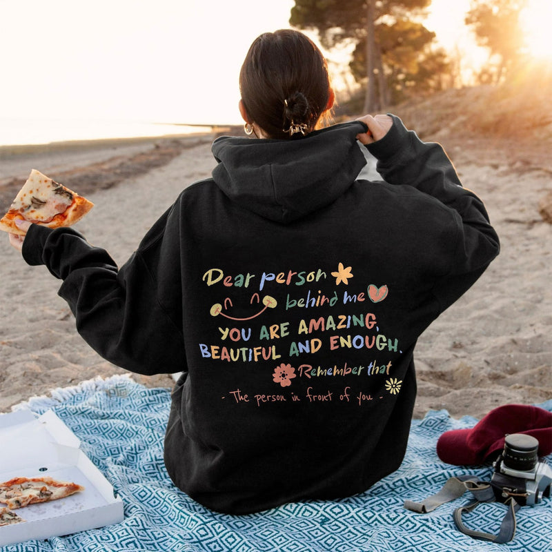 Women's Personalized Letter Printed Fleece Hoodie