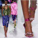 European And American Super High Heel Pointed Toe Rhinestone Fashion Banquet Catwalk