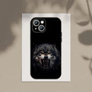 Coque souple pour téléphone avec loup aux yeux dominateurs