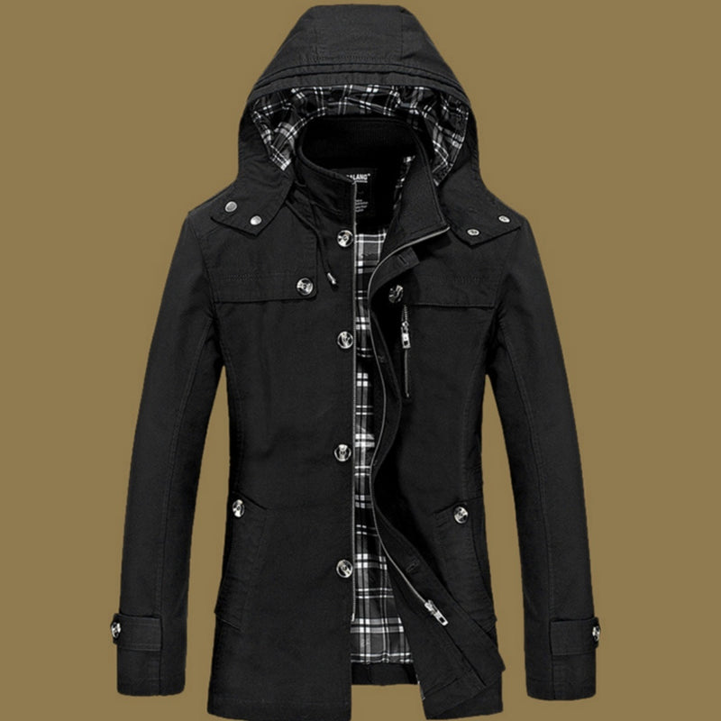 Frühling und Herbst Neue Jacke Herren Trenchcoat