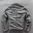 Men's Business Shirt Pocket Motorcycle Clothing Leather Jacket Coat