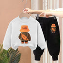 Boys Spring New Children's Autumn Leisure Sports Sweater Medium And Small Two-piece Suit Fashion