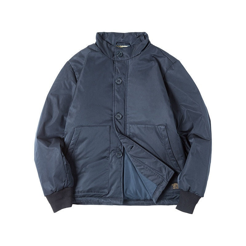 Workwear Japanese Single-breasted Coat For Men Winter