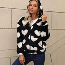 Women's Casual Double-sided Plush Hooded Jacket