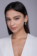 Light And Shadow Geometry - A Fashionable And Trendy Diamond Jewelry Necklace Pendant Set With Moissanite S925 Sterling Silver And Gold Plating